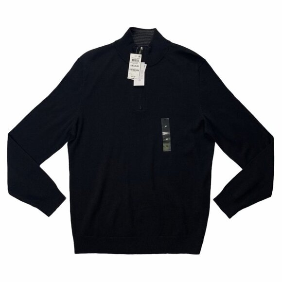 Club Room 1/4 Zip Merino Wool Blend Mens Pullover - Picture 2 of 11